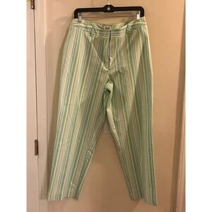 Talbots Pant Women Size 12 Multicolor Stretched Striped Outdoor